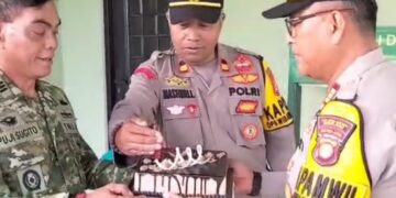Polsek Kedungwaringin Beri Kejutan HUT ke-81 TNI, Sinergitas TNI-Polri Makin Solid