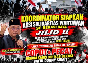 Asep Surya Atmaja Dilantik Jadi Bupati Bekasi Definitif, Koordinator Aksi Desak Penyelesaian Tiga Tuntutan Solidaritas Wartawan Se-Bekasi Raya