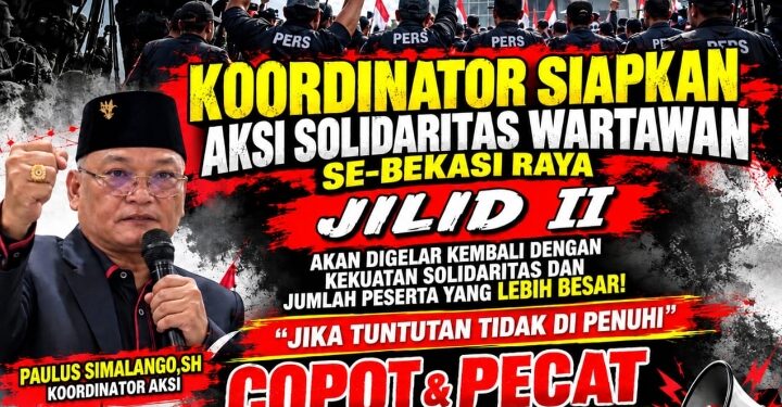 Asep Surya Atmaja Dilantik Jadi Bupati Bekasi Definitif, Koordinator Aksi Desak Penyelesaian Tiga Tuntutan Solidaritas Wartawan Se-Bekasi Raya