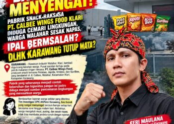 Warga Walahar Keluhkan Bau Busuk Menyengat, AKPERSI Desak DLHK Karawang Periksa PT Calbee Wings Food